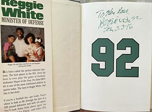 Reggie White Autografado Ministro da Defesa Sinalizado Livro de capa dura Eagles - itens diversos autografados da NFL