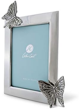 Arthur Court Projeta alumínio 5 x 7 Butterfly Garden Metal Desk/Wall Photo Picture Frame Frame