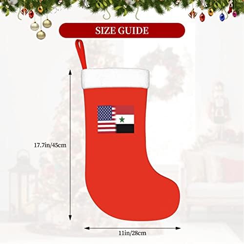 TZT American Bandle and Syrian Bandle Christmas meias, presentes de festa de férias de Natal para decorações de férias em família