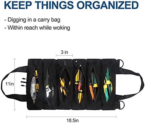 N/A Roll up Bolt Saco de ferramentas de bolsa de ferramentas de rolagem multifuncional Organizador de armazenamento de ferramentas