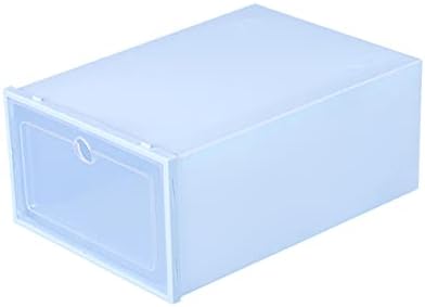 Bdyjy empilhável caixa de plástico armazenamento dobrável sapatos de sapatos transparentes