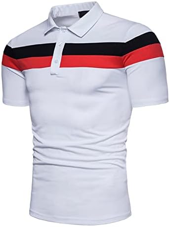 Camisas de pólo masculinas, camisa de retalhos da moda masculina com mangas curtas para novos esportes de verão