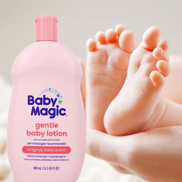 Loção de bebê mágica do bebê gentil 16,5 onças de bebê perfume
