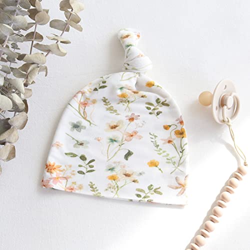 Lifetree Newborn Swaddle Set com chapéu e arco combinando, cartão de anúncio de nascimento de madeira, recém -nascido de menina recebendo