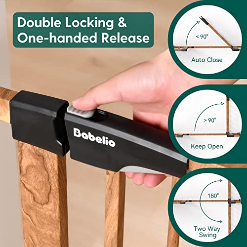 BABELIO 26-43 Hardware Mount Baby/Dog Gate for Stairs e 29-48 Pressão Mount Baby Gate com padrão de madeira