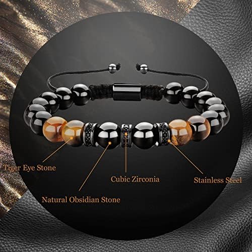 Presentes inspiradores para homens de braceletes de miçangas homens Bracelets Bracelets Anniversary Pais do dia Presentes de aniversário