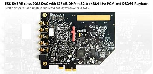 Creative Sound Blaster AE-7 Hi-RES Card PCIE interno PCIE, processador quad-core, 127dB DNR ESS Sabre-Class 9018 DAC, Xamp discreto Bi-AMP, discreto 5.1/virtual 7.1, Dolby, DTS Encoding