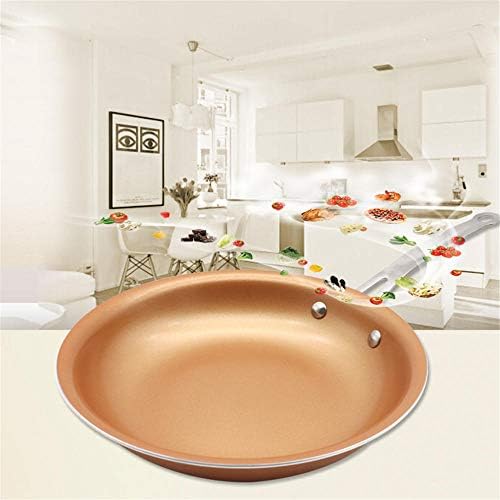 Fritar antiaderente wok pan Professional Homany Copper Red wok com revestimento de cerâmica Pan-20cm de lava-louças de revestimento