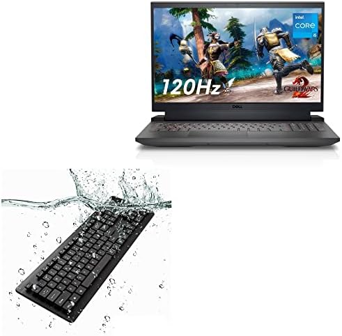 Teclado de ondas de caixa compatível com Dell G15 Gaming - Teclado Aquaproof USB, teclado USB de água à prova d'água lavável