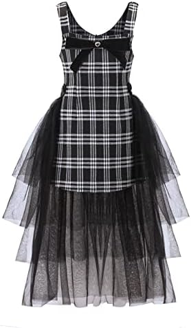 Vestidos de concurso preto de garotas com bow & Kid's Tulle Party Dress II Hemline Removável