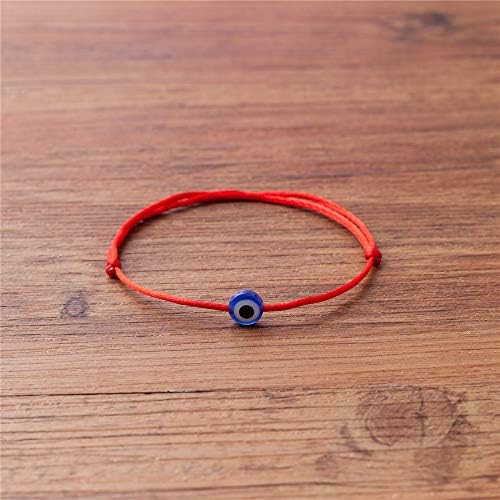 Kelistom Red Mal Ey Eye Bracelet para homens homens meninas adolescentes meninos simples minimalistas Kabbalah Bracelets para proteção e boa sorte 1/2/6 peças