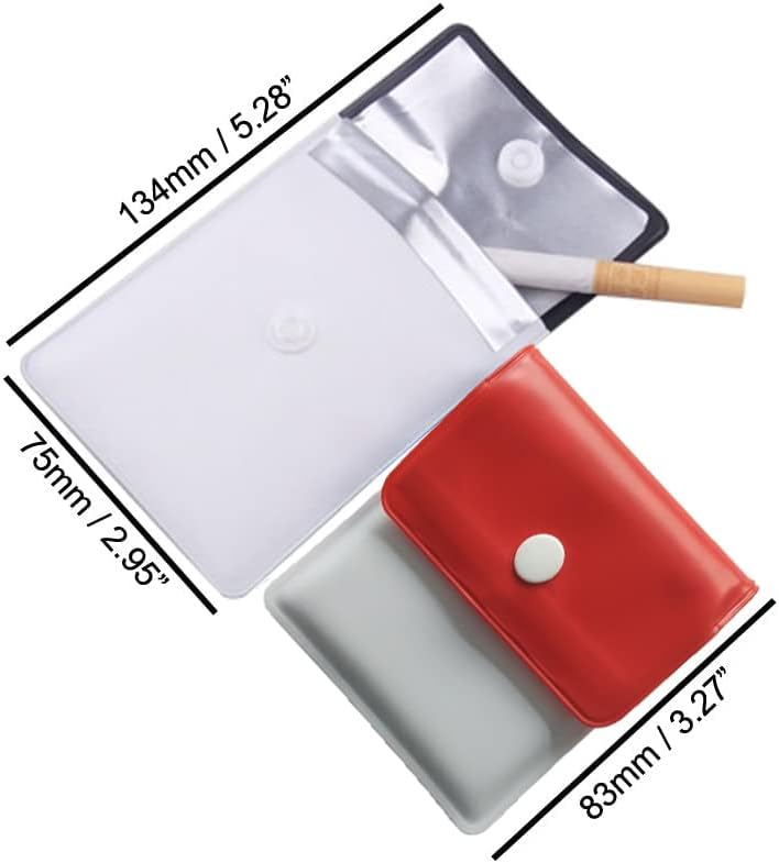 META-U Pocket Pockets cinzas-bolsas-PVC-ODOR PVC-ODOR FREE POR POR PORTULAÇÃO COMPACTEDO-Pacote de 5 preto+5 vermelho