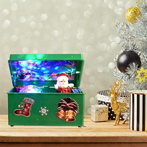 Caixa de música de estilo de Natal do MHYFC Beautiful Creative Papai Noel Decoração LED Caixa de música para festa