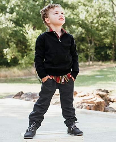 RuggedButts® Baby/Toddler Boys Pullover Quarter-Zip Sweater