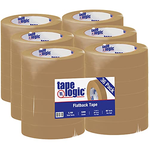 Fita de papel de papel lógica de fita Logic, 1 polegada x 60 jardas, sensível à pressão, para embalagem, movimentação