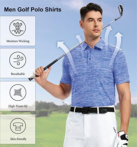 Warhorsee Golf Polo Camisetas para homens Rugas de manga curta grátis