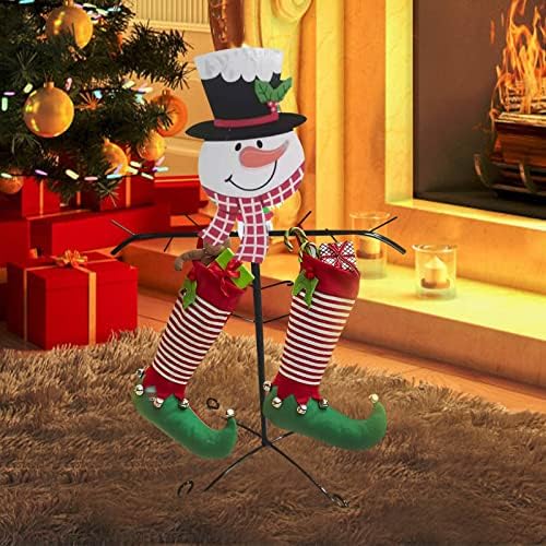 Com o Snowman Christmas Titulador e os cabides de meia, galhos independentes Decoração e Hangs Christmas Ornament Set
