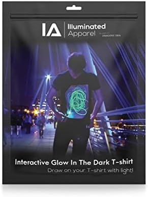 Aparel Illuminated Glow Interactive in the Dark T -Shirt - Diversão para festas de aniversário e festivais