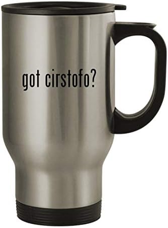 Presentes Knick Knack Got Cirstofo? - caneca de viagem de aço inoxidável de 14 onças, prata