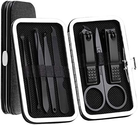 Gikos 8pcs Aço inoxidável Pedicure Clipper Pedicure com Tweezer Manicure Tools Professional Ferramentas de unhas