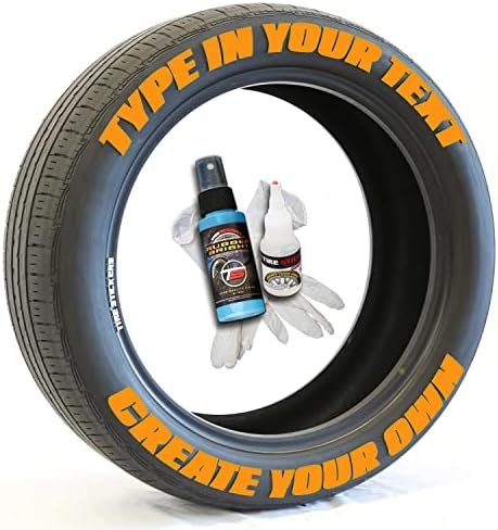 Adesivos de pneu - Crie seu próprio acessório de complemento de letras de pneus personalizadas - DIY/Easy/cola e limpador de retoque