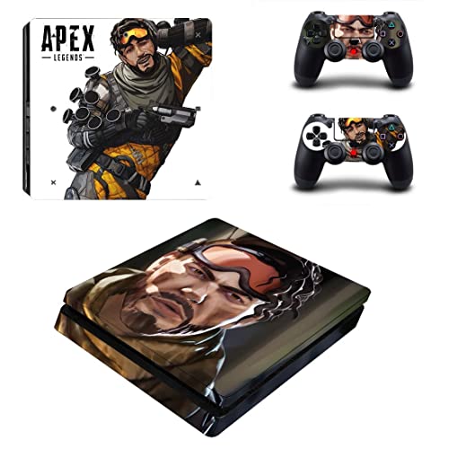 LEGENDS GOGO - APEX GAME BATTLE ROYALE BLOODHOUND Gibraltar PS4 ou PS5 Skin Stick para PlayStation 4 ou 5 Console e 2 Controllers