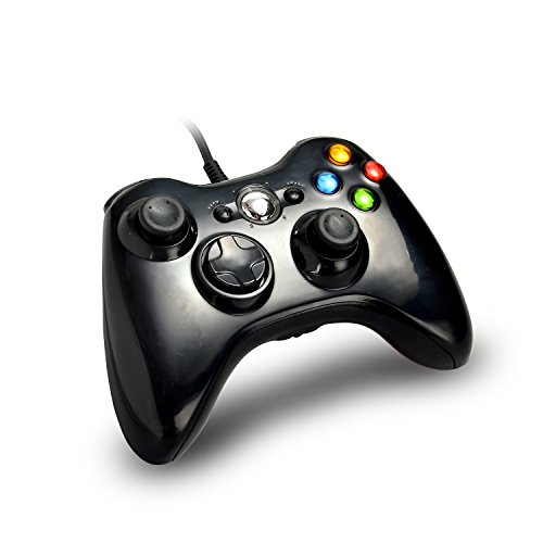 Controlador de jogo USB com fio para Xbox360 Xbox 360 Black