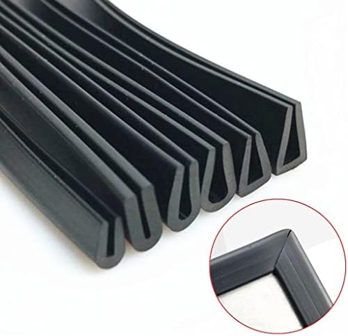 Tira de vedação de bordas de borracha preta, lençol de bordas de mesa de vidro Folha de cadeira anti-colisão em forma de U, proteção