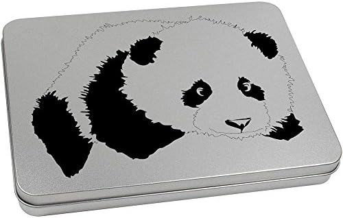 Azeeda 110mm 'Panda deitada' Metal Hinged Lin/Storage Box