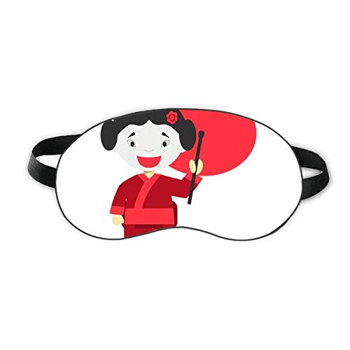White Red Japan Japan Cartoon Sleep Eye Shield Soft Night Blindfold Shade Cover