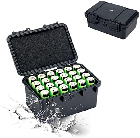 Kiwifotos 24 slots 21700 Bateria de transportar caixa de armazenamento de bateria caixa da bateria da bateria da bateria