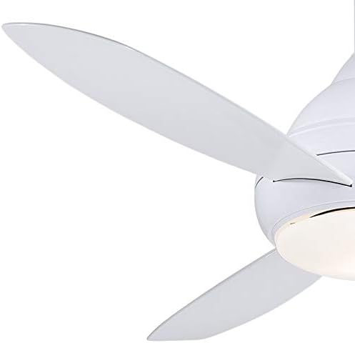 Minka-Aire F477L-WH Conceito Eu molhar 58 polegadas de teto ao ar livre com luz LED integrada 14W em acabamento branco