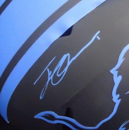 Jeff Okudah assinou Lions f/s Eclipse Rep capacete - Fanáticos COA - Capacetes NFL autografados