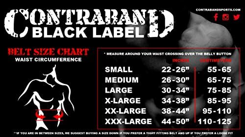 Contrabando Black Label 4040 5in Cinturão de levantamento de peso acolchoado com espuma com gancho e loop - Suporte perfeito para