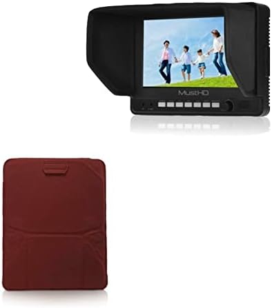 Caixa de onda de caixa compatível com Musthd M700H - Bolsa de veludo, manga de veludo Kickstand dobrável embutida para Musthd M700H, Musthd M700H, M703S, M703H - Burgundy