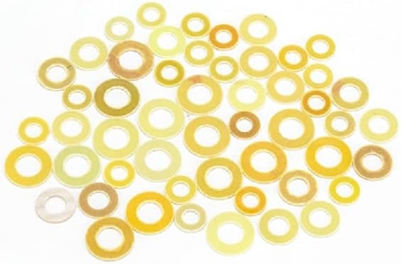 500/200/100pcs M3/4/5/6/8/10/2 12 Id Bakelite Washer isolante Juntas resinadoras de resina 0,8 mm-1,2 mm de espessura -