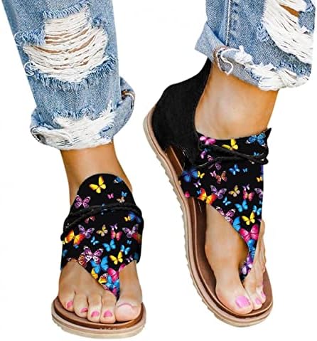 Sandálias para mulheres de verão elegante boho sapatos de praia de praia sandálias de bunion sandals girassol sandálias