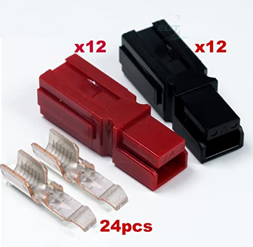 45 amperes Anderson Connectores, pp15 a 45, habitação vermelha e preta, com 10-14 AWG de contato pesado, 600V