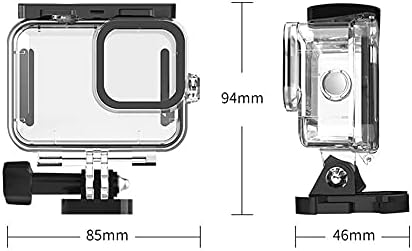 Mookeenona 4 em 1 câmera à prova d'água surfando na capa de caixa à prova d'água capa de mergulho Shell+3pcs Lens filtro para GoPro Hero 9 Acessórios
