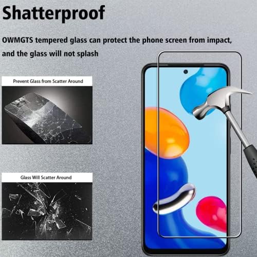 Yispirin [2 pacote] para Xiaomi Redmi Nota 11/11s Protetor de tela 9H Drafidade anti-arranhão Filme de proteção de vidro temperado para Poco M4 Pro