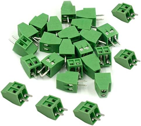 Qmeller 2 -pinos 2,54mm Pitch 150V 6A Conector de bloco de bloco de parafuso de montagem de montagem de montagem PCB -