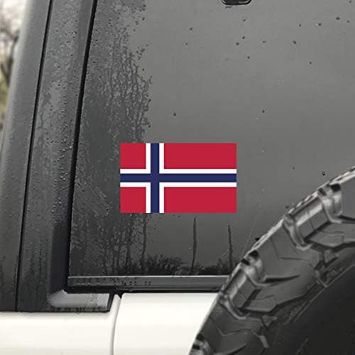 JMM INDUSTRIES FLANÇA NOREGUE DO DOMIL DE VINIL Decalque KonGeriket Norge Norwegian Window Bumper 2-Pack 5 polegadas