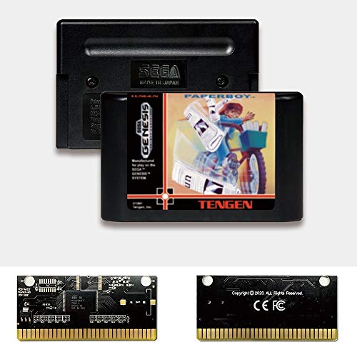 Aditi Paperboy Paper Boy - USA Label Flashkit MD Electroless Gold PCB Card para Sega Genesis Megadrive Console