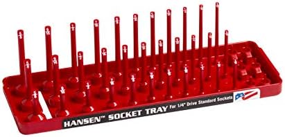 Hansen Global 3 Row Socker Setor, vermelho e cinza, pacote de 6