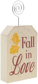 Fall in Love Wood Photo Clip Fall Autumn Table Decoration