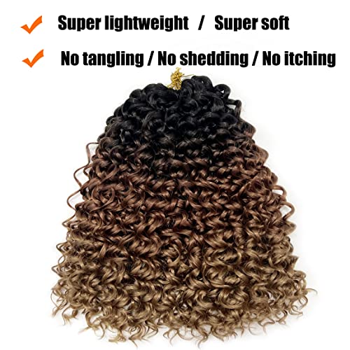 EnBeautiful 18 polegadas 8 pacotes Curoly Crochet Hair Water Water Braids Deep Wave Braids para Mulheres Negras