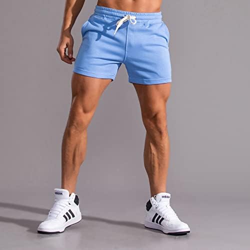Gunlire Men's Athletic Workout Gym shorts Cantura elástica de algodão 3 Unsam, com shorts curtos com bolsos