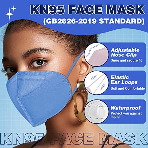 Máscaras faciais do XDX KN95, 10 cores embrulhadas individualmente máscaras de rosto multicoloras descartáveis ​​para