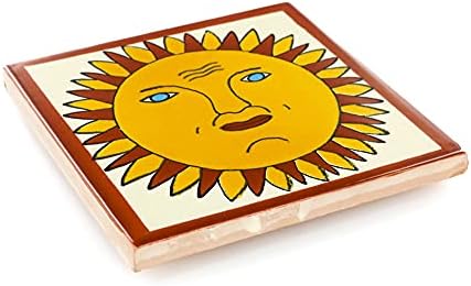 Caixa de 90-4¼ x 4¼ Sol - Talavera mexicana Tiles de cerâmica