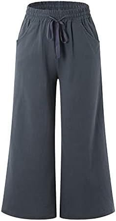 Miashui 20 plus size calça de cordão sólida feminino com bolsos soltos de algodão casual colorzas de tamanho grande 3 3